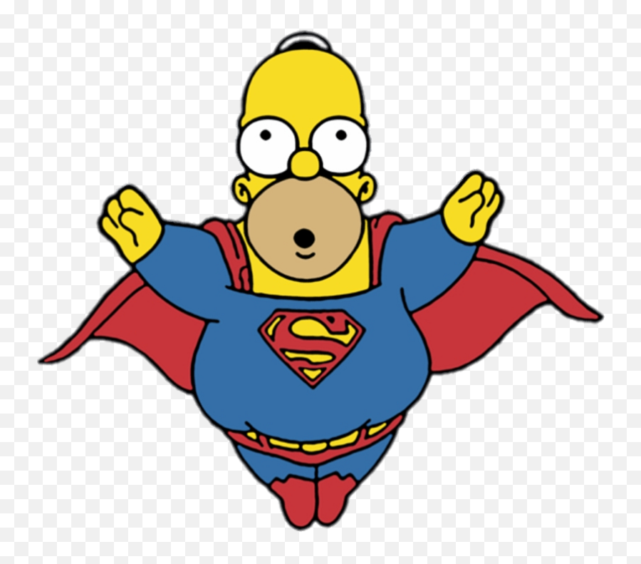 Homer Simpson Superman Transparent Png - Stickpng Emoji,Super Man Png