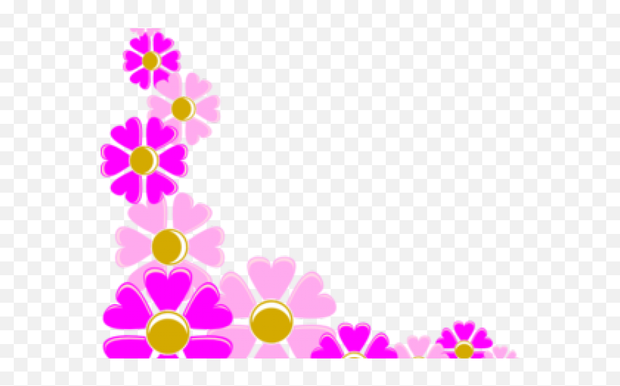 Pink Flower Clipart Flower Decoration - Clip Art Flowers Emoji,Pink Border Png