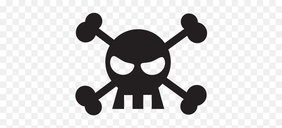 Download Cartoon Skull Amp Crossbones Wall Wall Art Decal Emoji,Skull And Crossbone Clipart