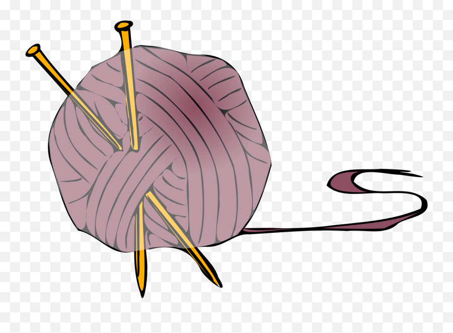 Knitting Yarn Needles 2 Png Svg Clip Art For Web - Download Sketch Emoji,Yarn Clipart