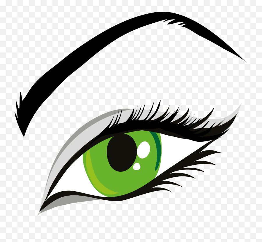 Green Eye Clipart - Ojos Verdes Dibujo Png Emoji,Eyeball Clipart