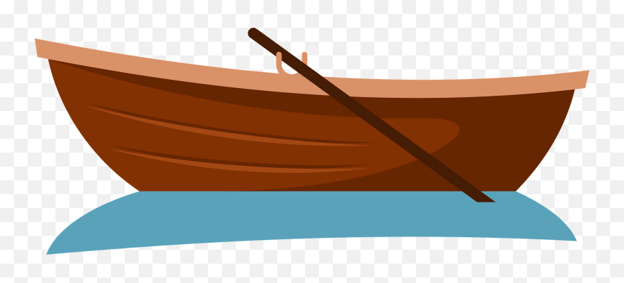 Wooden Row Boat Clipart - Wooden Boat Clipart Png Emoji,Boat Clipart