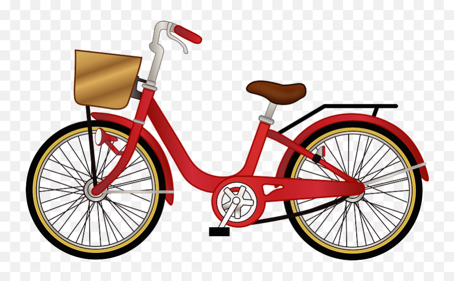 Red City Bicycle Clipart - Bicycle Clipart Emoji,Bike Clipart