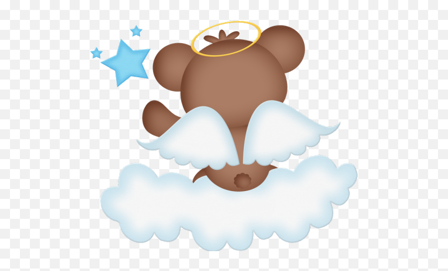 Baptism Bear Png Transparent Cartoon - Ursinho Anjo Png Emoji,Heaven Clipart