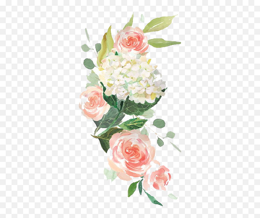 Free Elegant Watercolor Flowers Twitter - Transparent Pink Flowers Vector Emoji,Watercolor Flowers Transparent Background