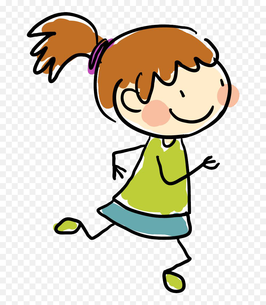 Download Hd Children Drawing Png - Child Drawing Clipart Kids Run Cartoon Png Emoji,Drawing Clipart