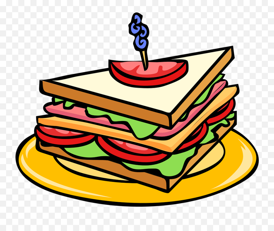 Snack Clipart Free Food - Sandwich Clipart Emoji,Snack Clipart