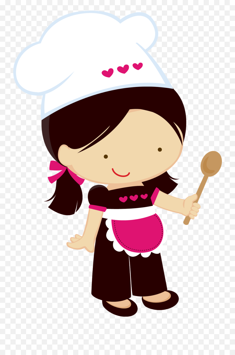 Chef Clipart Girl Clipartfest Kitchen - Cozinheira Desenho Png Emoji,Chef Clipart