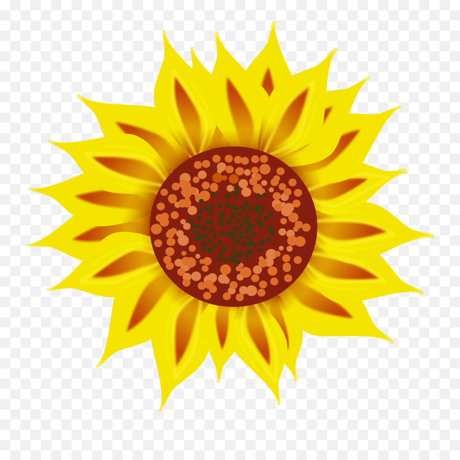 Sunflower Clipart - Portable Network Graphics Emoji,Sunflower Clipart