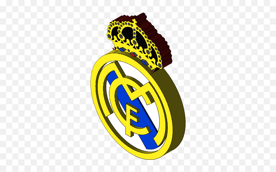 Realmadrid Logo 3d Cad Model Library Grabcad - Real Madrid Logo 3d Png Emoji,Real Madrid Logo