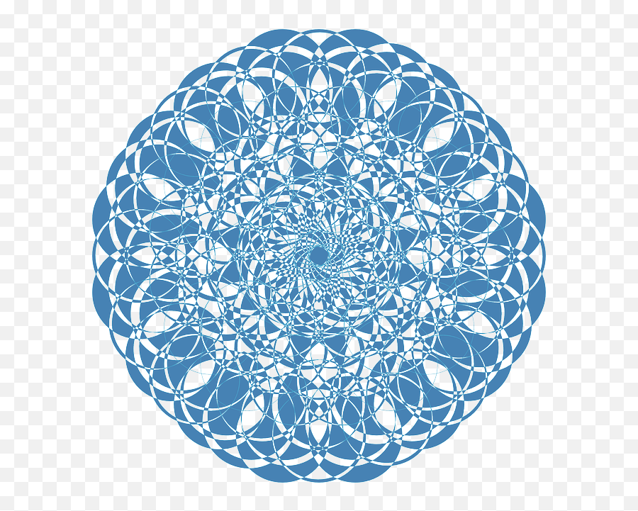 Mandala Blue Doily Lace Emoji,Doily Clipart