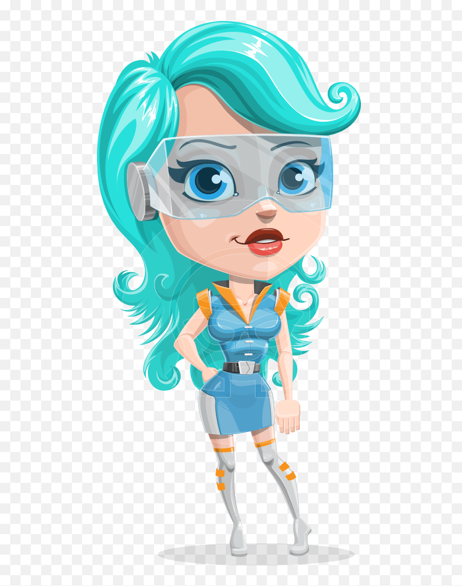 Smart Technology Future Girl Cartoon Vector Character Graphicmama Emoji,Sad Girl Clipart