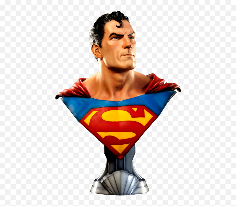 Dc Comics Superman Life - Size Bust By Sideshow Collectibles Emoji,Super Man Png