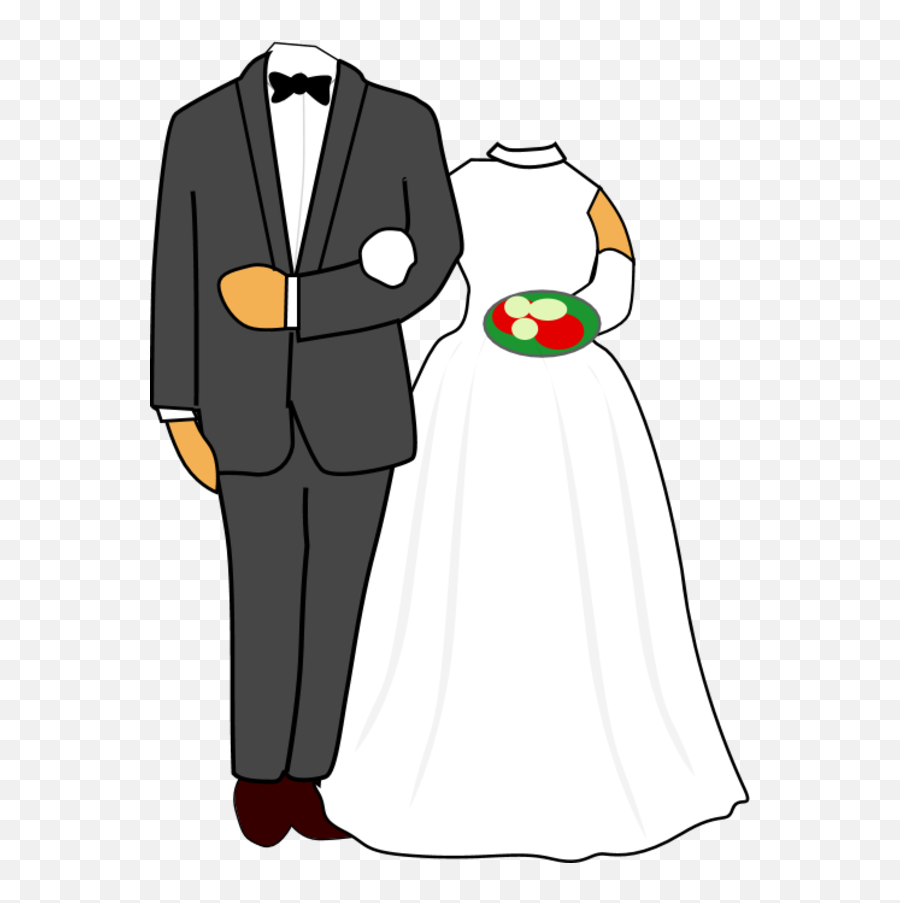 Bride And Groom Bride Images Clip Art - Marriage Cartoon Images Without Head Emoji,Bride And Groom Clipart