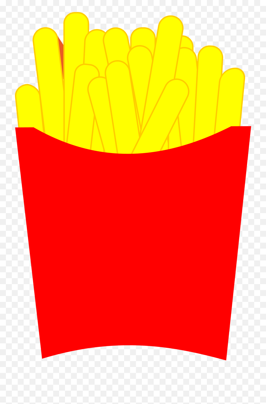 French Fries In A Red Carton Clipart - Solid Emoji,French Fries Clipart