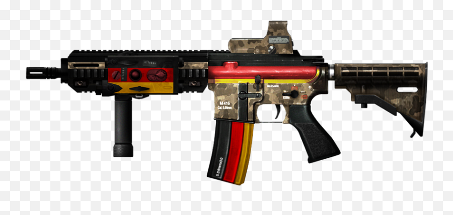 Germany Flag M416 Cqb Cawiki Fandom - M16 Gun Emoji,Germany Flag Png