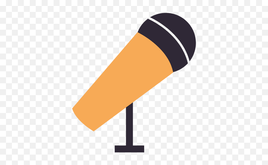 Flat Microphone Icon - Vector Microphone Icon Png Emoji,Microphone Transparent Background