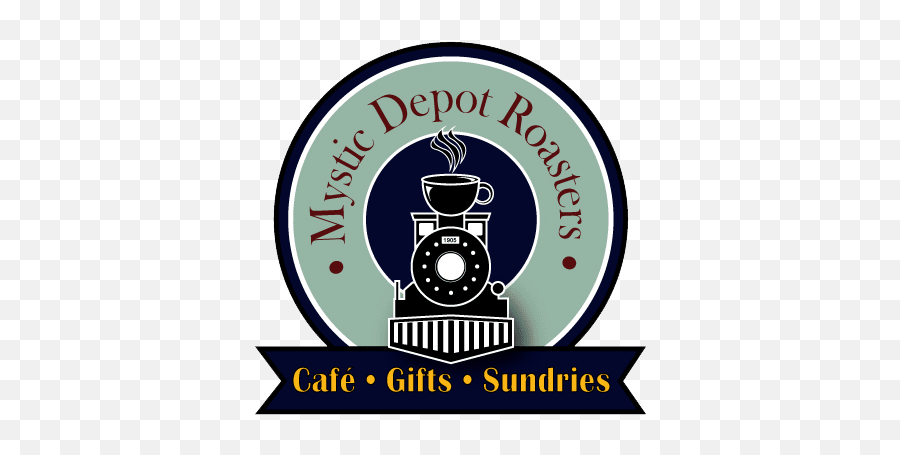 Mystic Depot Roasters Restaurant - Coffee Train Logo Emoji,Mystic Logo