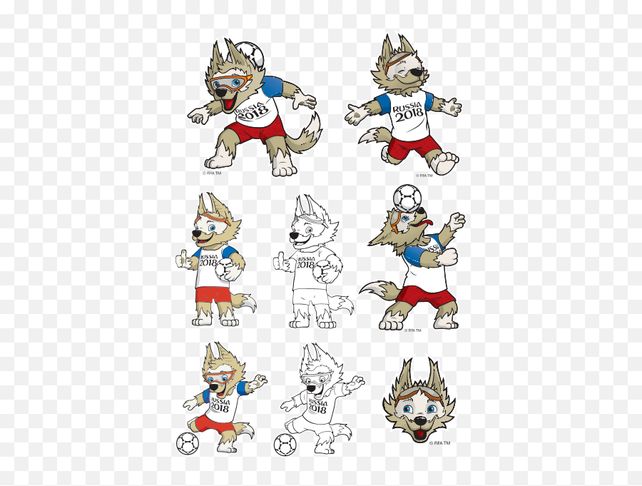 Zabivaka Mascot Russia 2018 World Cup Emoji,2018 World Cup Logo