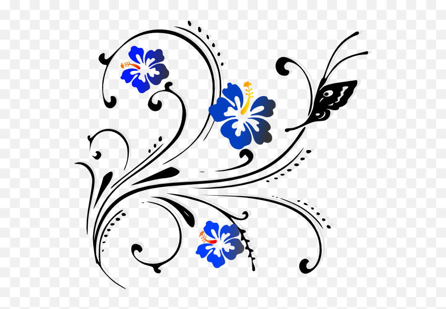 Butterfly Scroll Clip Art Emoji,Swirl Design Png