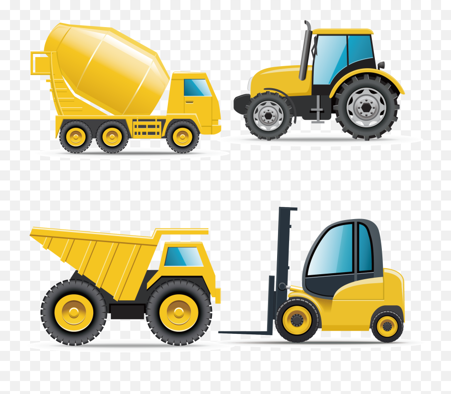 Vector Construction Machines Clipart Emoji,Construction Vehicle Clipart