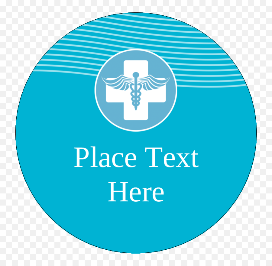 Blue Caduceus Cross Predesigned Template For Your Next Emoji,Caduceus Logo
