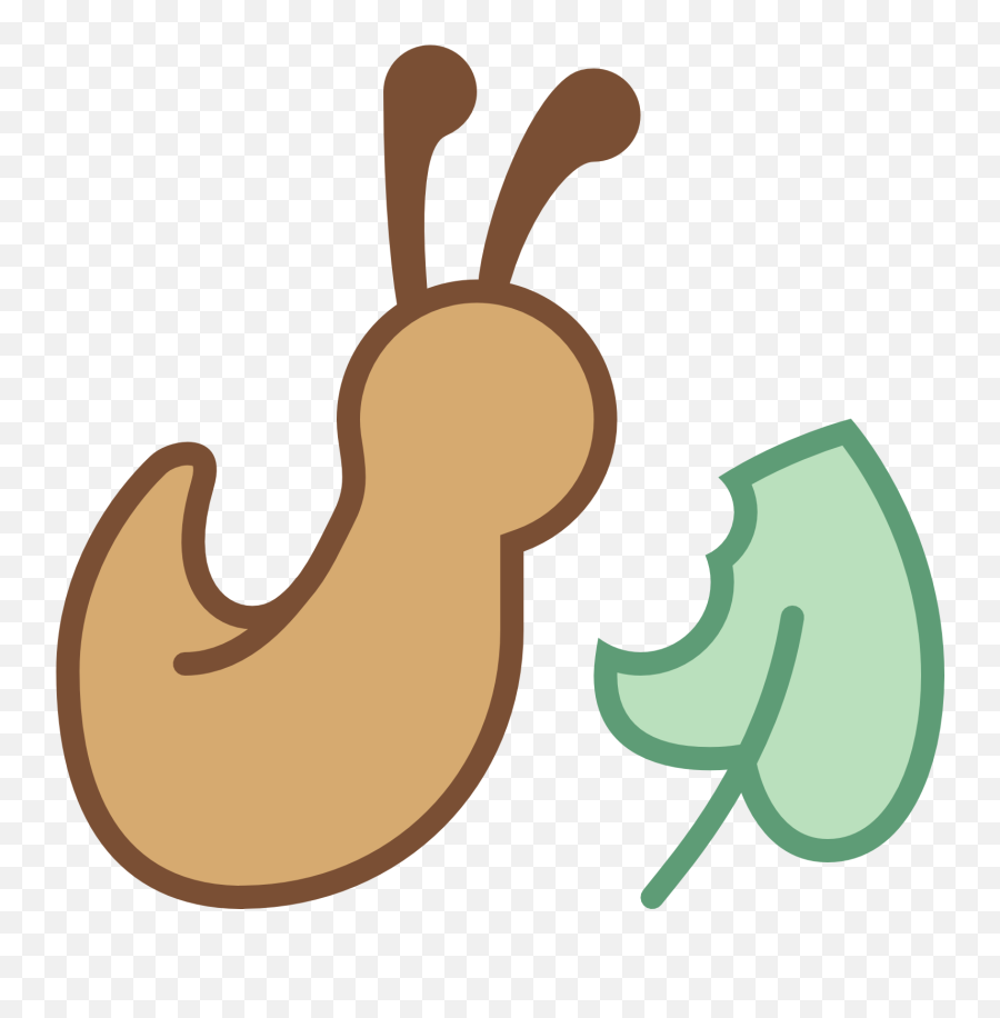 Download Hd This Icon Is Depicting A Slug Next To A Leaf Emoji,Next To Clipart