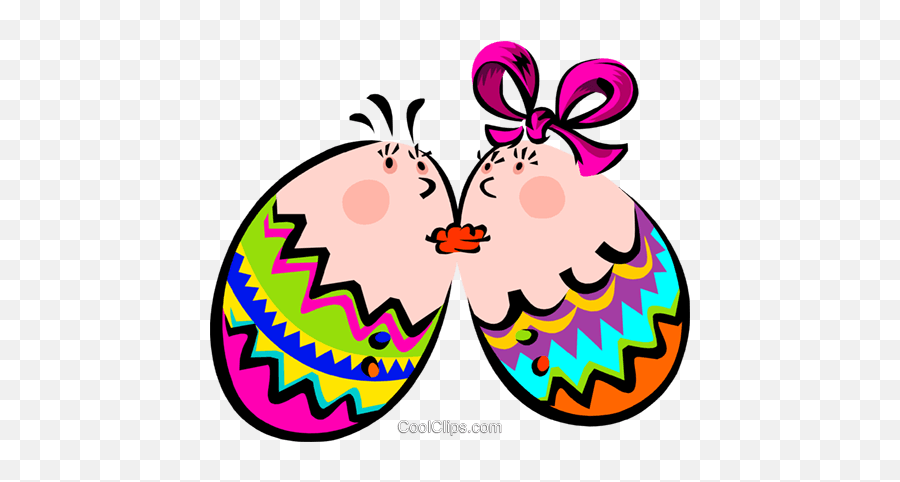 Easter Eggs Kissing Royalty Free Vector Clip Art Emoji,Kisses Clipart