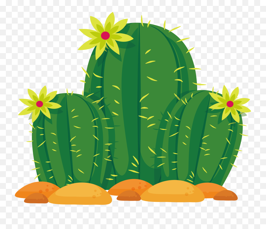 Cactus Vector Png Transparent Png - Transparent Desert Cactus Clipart Emoji,Cactus Clipart