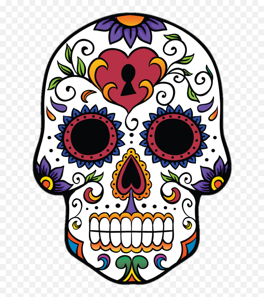 Dia De Los Muertos Clipart Skeleton - Skull Dia De Los Muertos Png Emoji,Sugar Skull Clipart