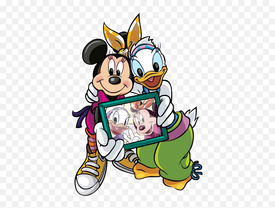 Download Hd Friends Clipart Donald Duck - Minnie Daisy Bff Emoji,Best Friends Clipart
