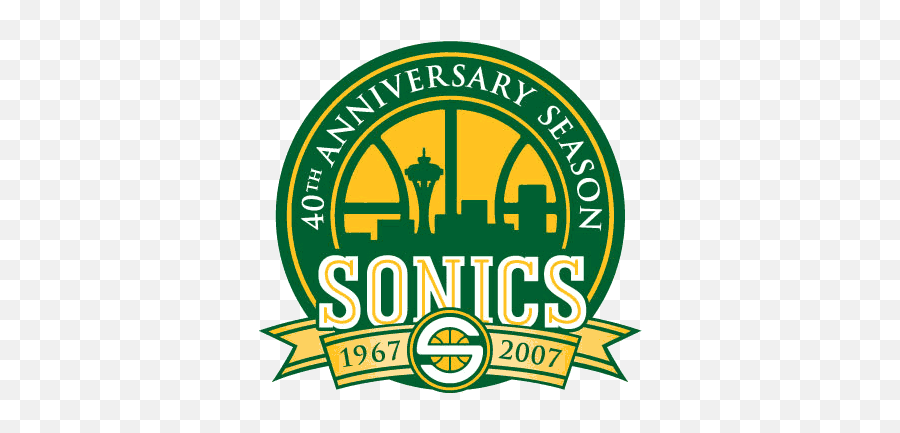 Seattle Supersonics Anniversary Logo - Seattle Supersonics Emoji,Seattle Supersonics Logo