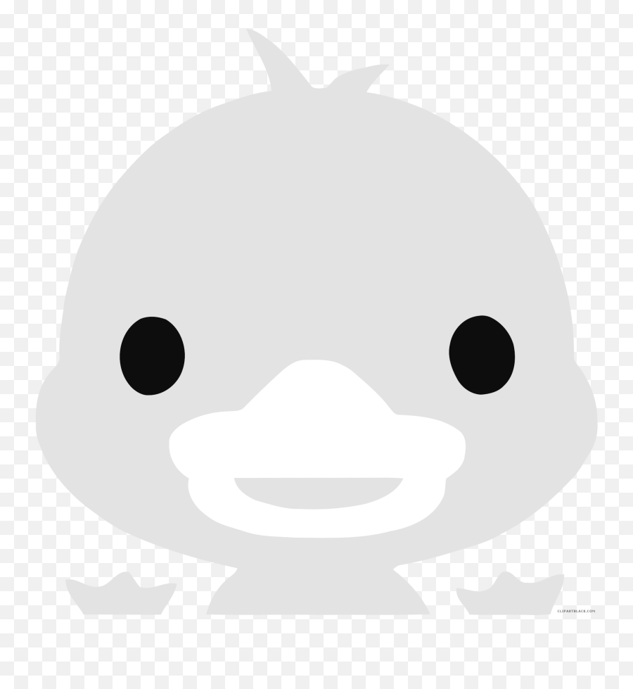 Duckling Clipart Black And White - Dot Emoji,Duck Clipart Black And White