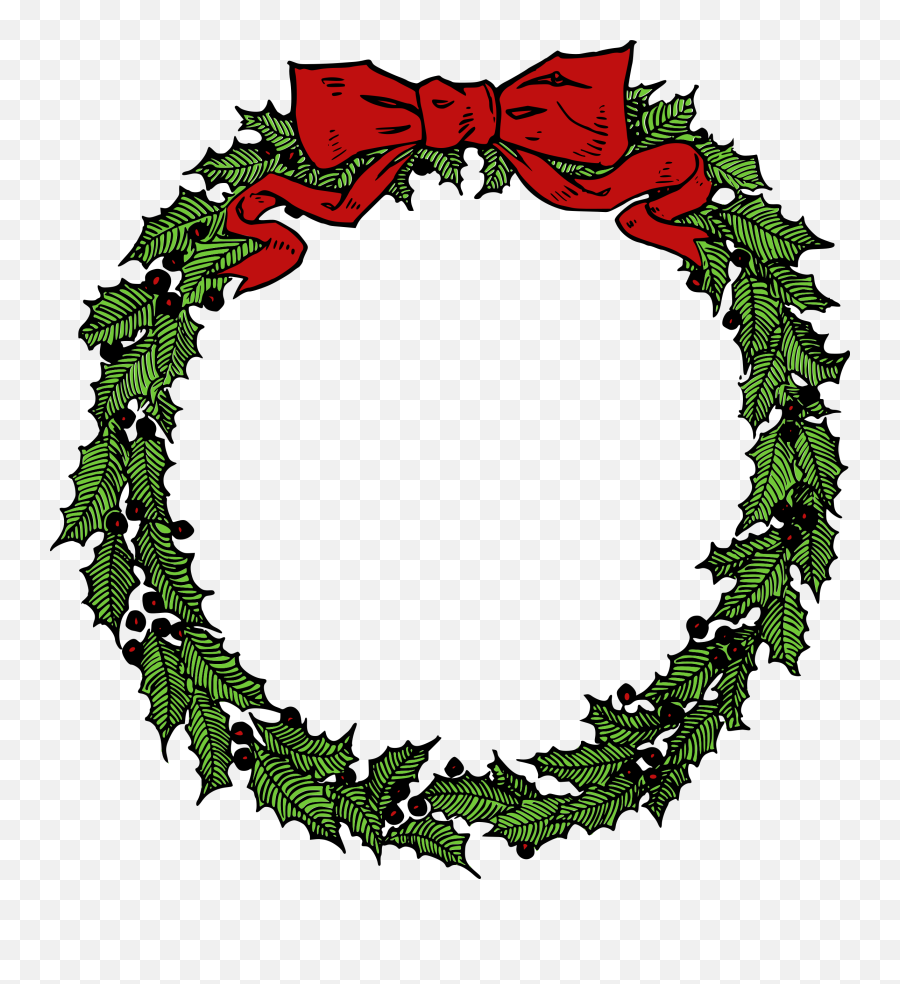 Christmas Wreath Png Files - Christmas Wreath Clip Art Free Emoji,Wreath Clipart