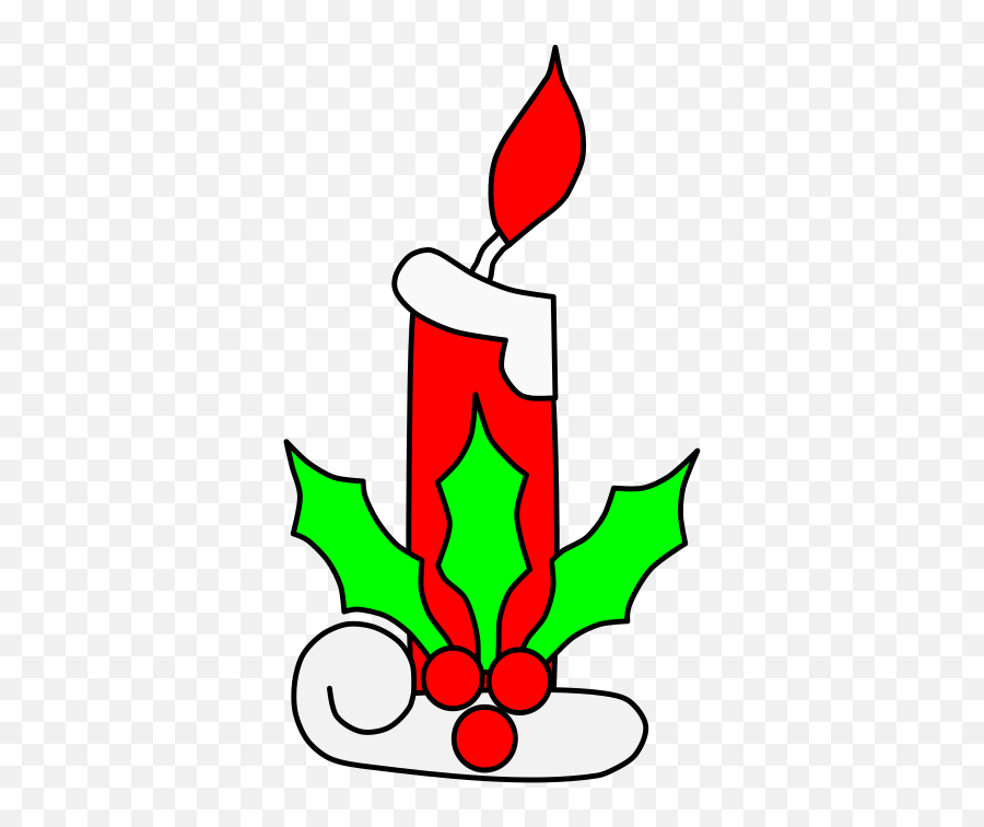 Christmas Candle Clipart - Christmas Candle Clip Art Emoji,Candle Clipart