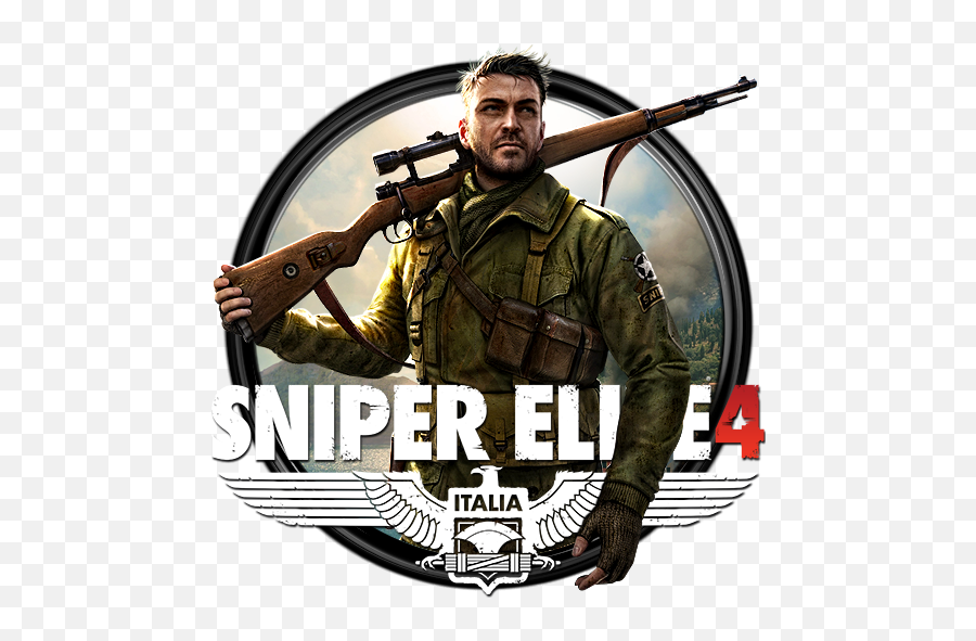 Sniper Elite Transparent Background Png Mart - Sniper Elite 4 Deluxe Edition Cover Emoji,Sniper Transparent