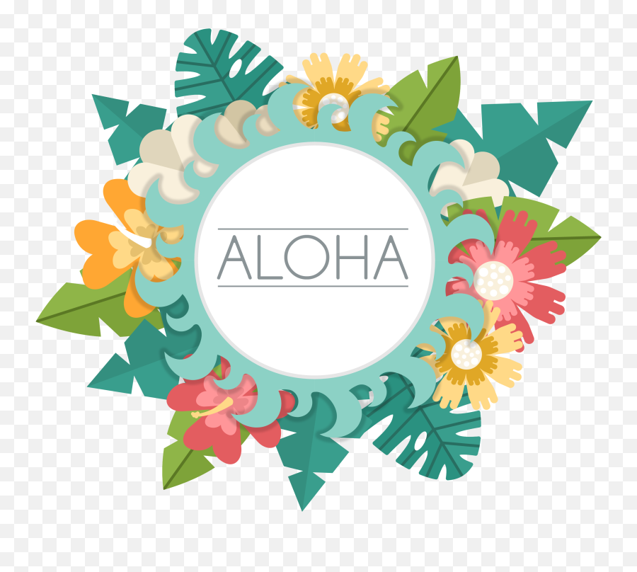Tropical Leaf Title Box Clipart - Aloha Tropical Aloha Png Emoji,Tropical Leaf Clipart