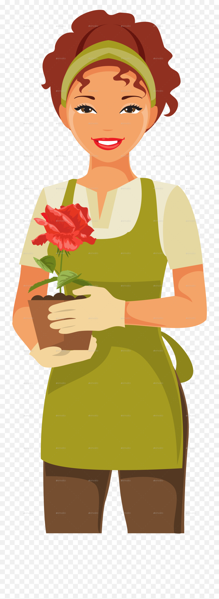 Vector Transparent Download Frames - Gardener Clipart Emoji,Gardening Png