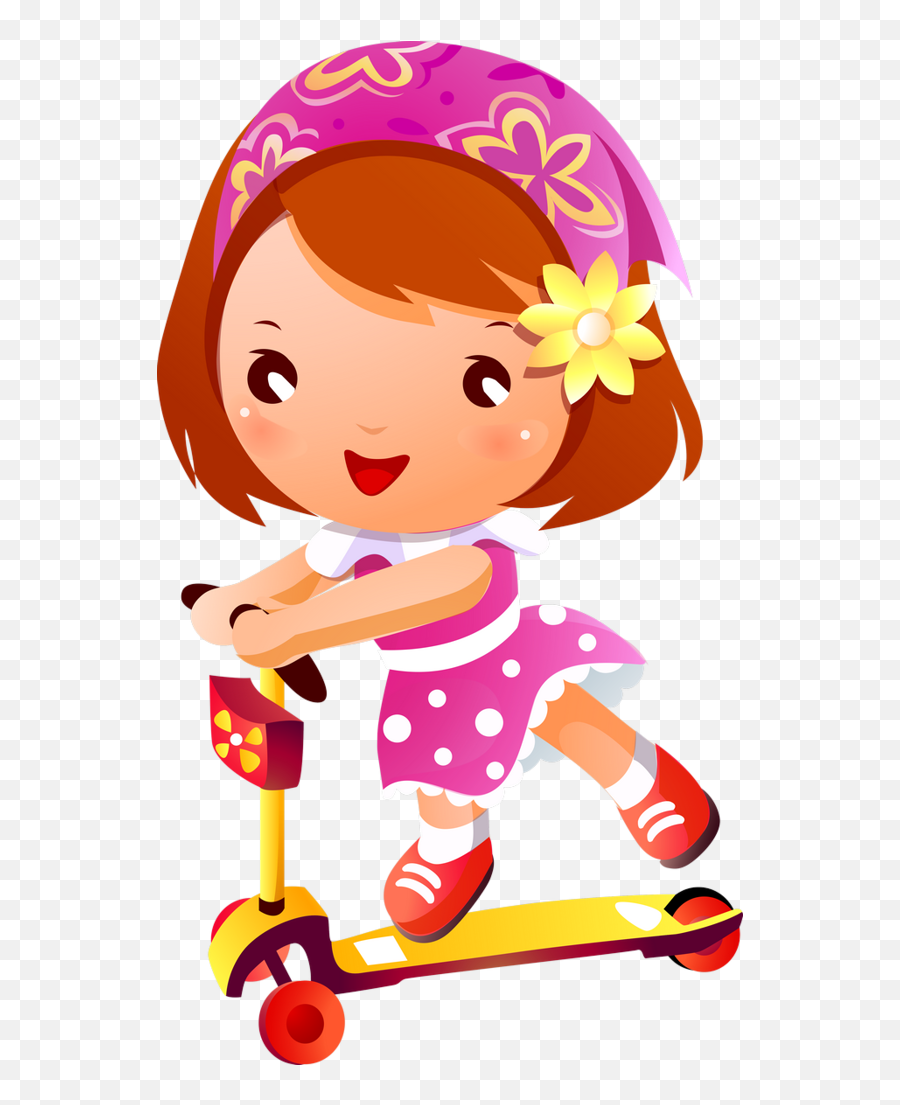 Cartoon Kids Girl Cartoon Clip Art - Desenho Brinquedos Menina Png Emoji,Kindergarten Clipart