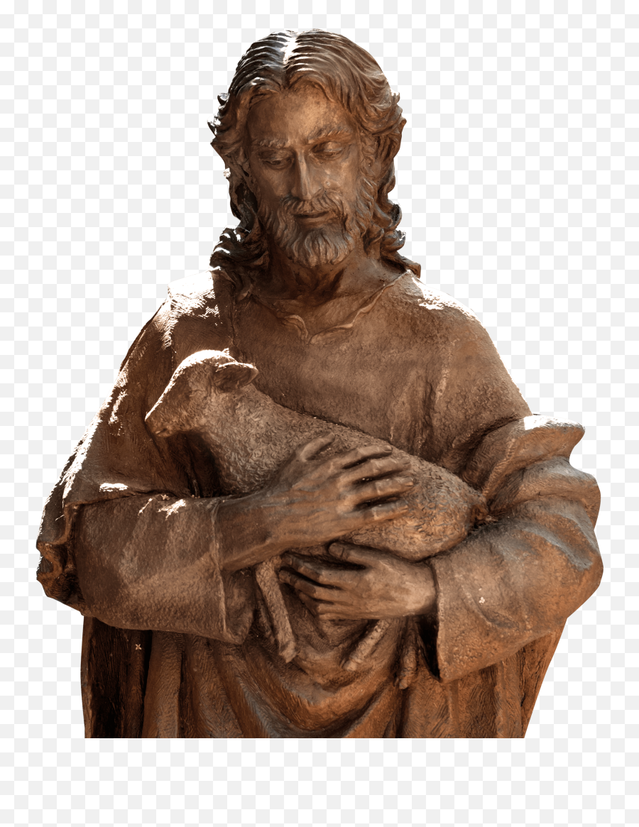 Free Transparent Jesus Holding A Lamb Clip Art Page 1 - Good Shepherd Statue Png Emoji,Jesus Clipart