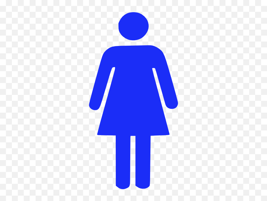 Download Hd Original Png Clip Art File Woman Silhouette Blue - Bathroom Woman Logo Emoji,Woman Walking Clipart