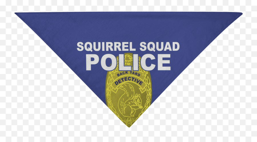 Squirrel Squad Police Pet Bandana Back Yard Detective Emoji,Sqrl Logo