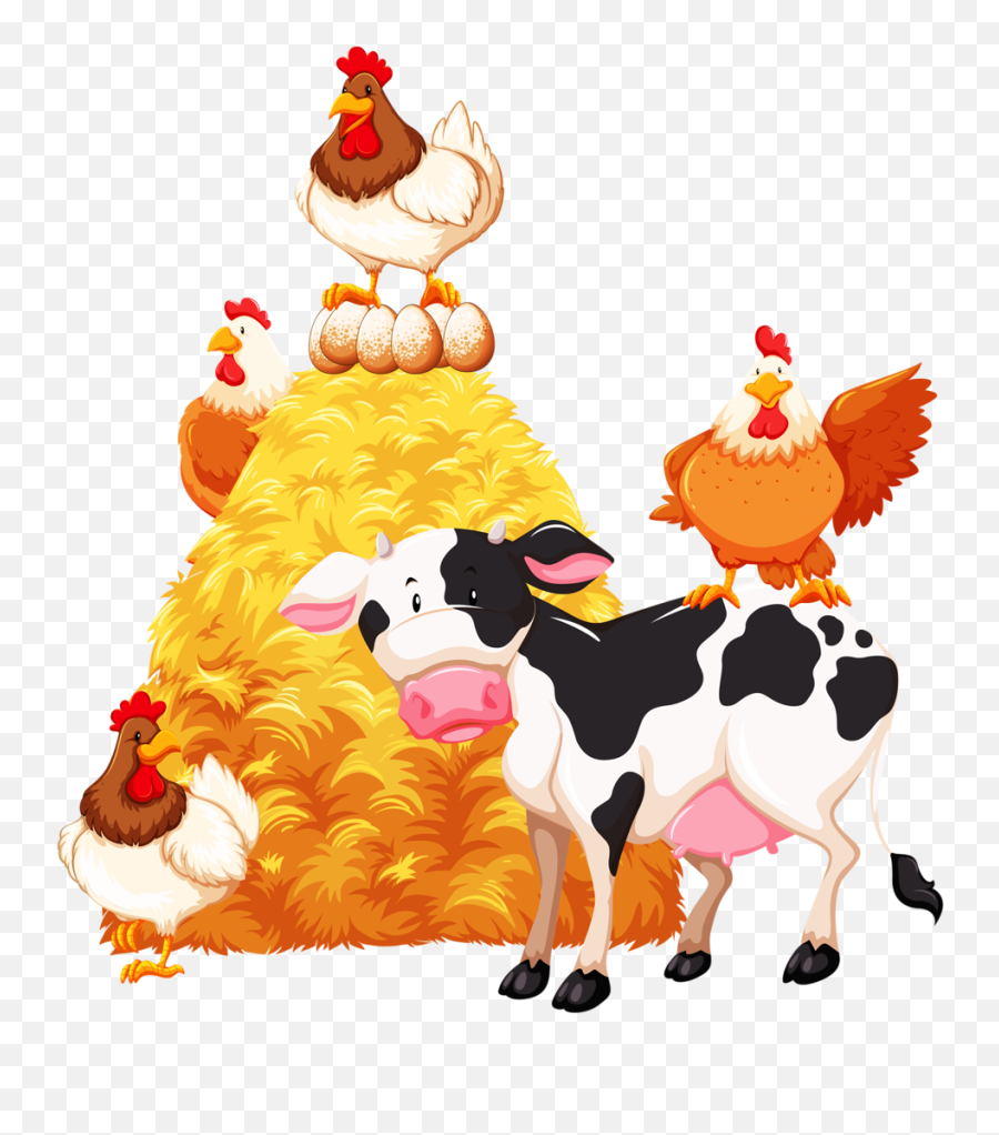 Farmer Clipart Animal Science Farmer Animal Science - Cow Chicken Clipart Emoji,Farm Animals Clipart