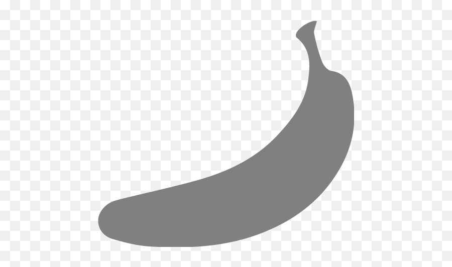 Gray Banana 2 Icon - Free Gray Fruit Icons Emoji,Bananas Transparent