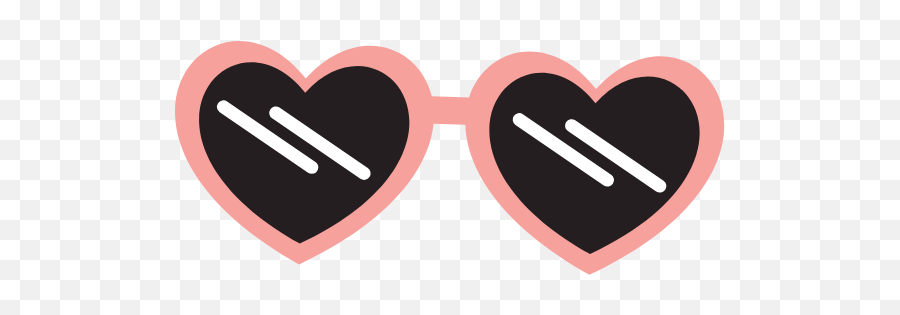 Heart Sunglasses Graphic - Full Rim Emoji,Sunglasses Clipart