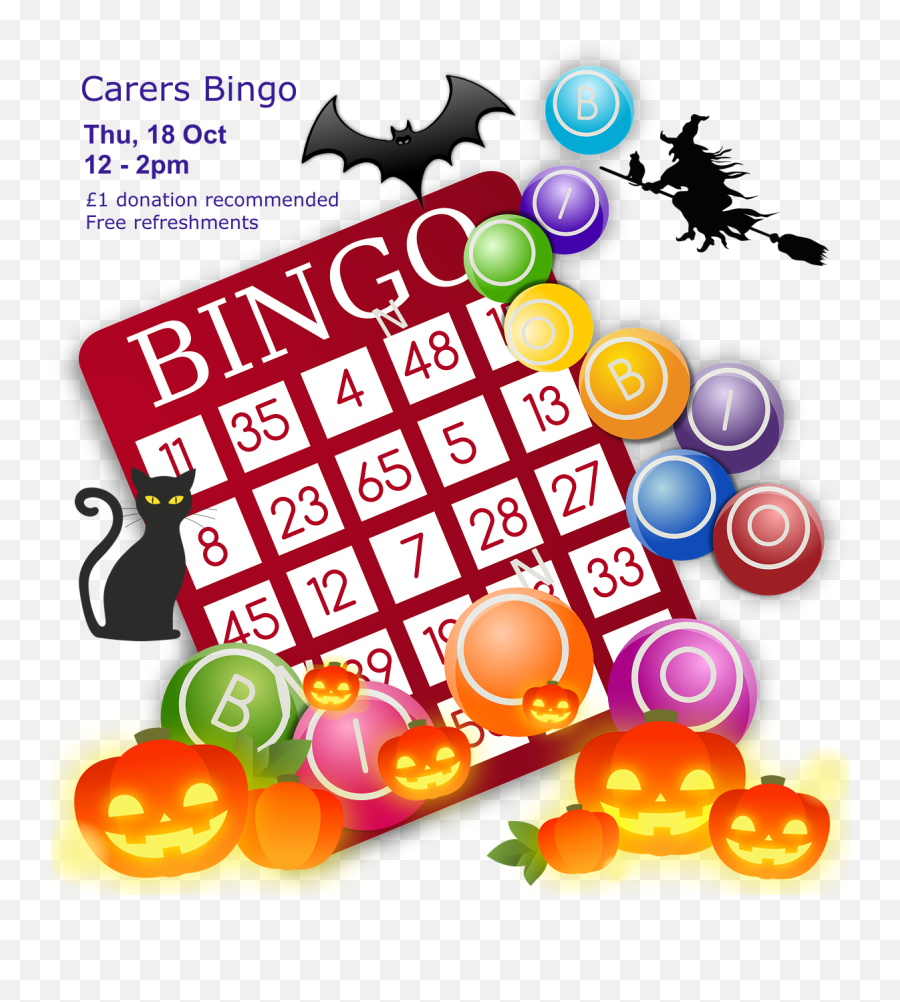 Download Poster For Lifted Carersu0027 Halloween Bingo 2018 - Lottery Emoji,Halloween Border Clipart