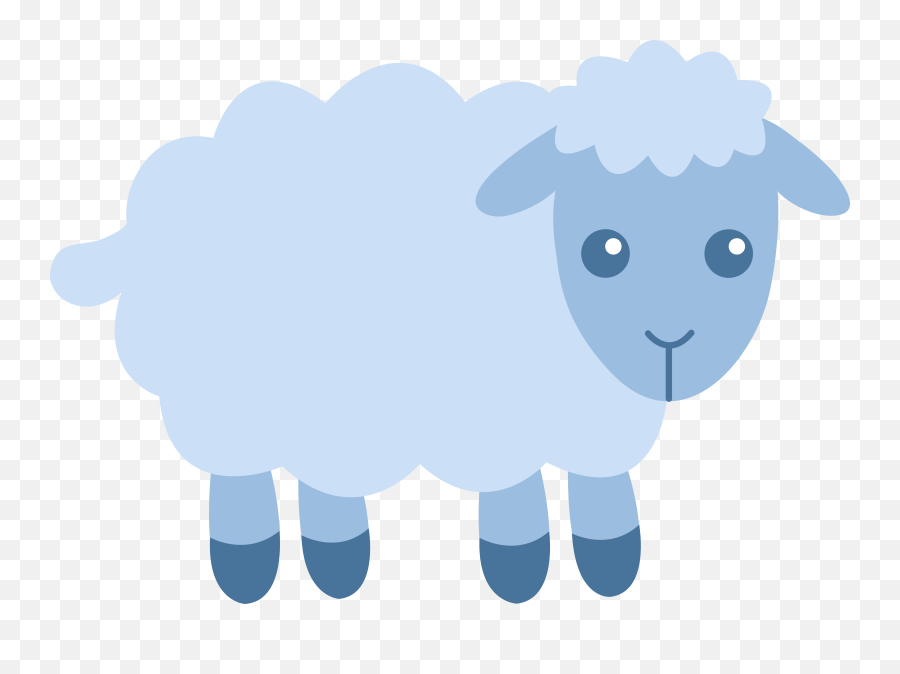 Cute Blue Sheep - Free Clip Art Baby Clip Art Baby Prints Blue Sheep Png Emoji,Emoji Clipart
