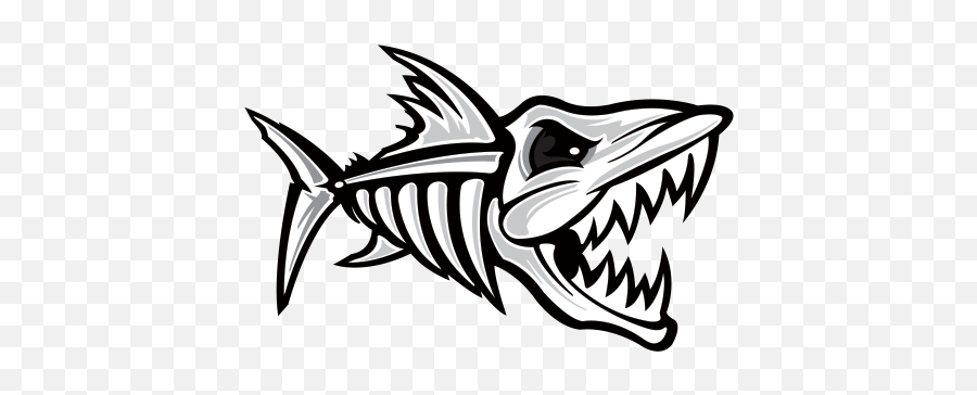 Bone Clipart Shark - Fish Skeleton Png Download Full Xrm 125 Sticker Design Emoji,Bones Clipart