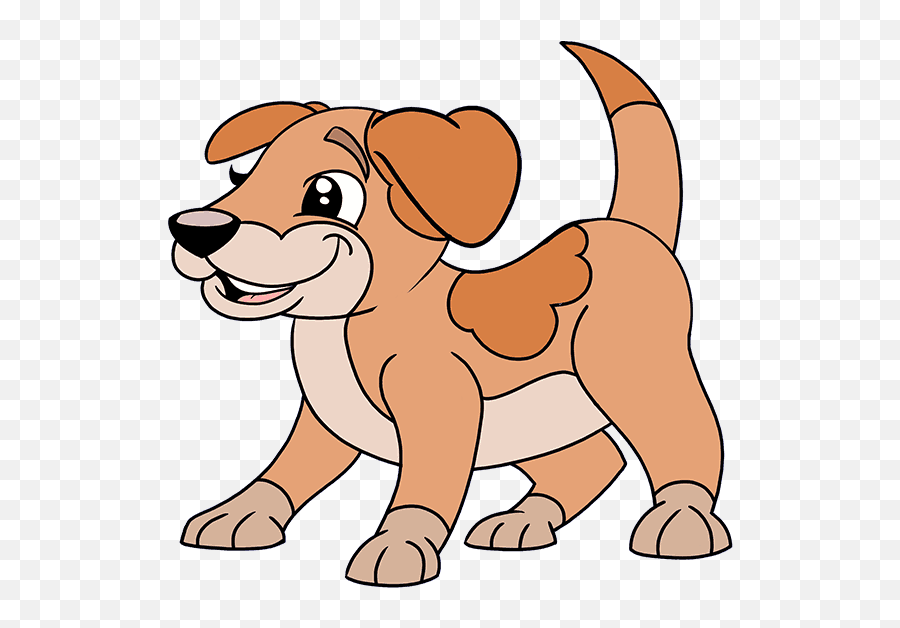 To Draw A Cartoon Dog - Drawing The Cartoon Dogs Emoji,Dog Clipart