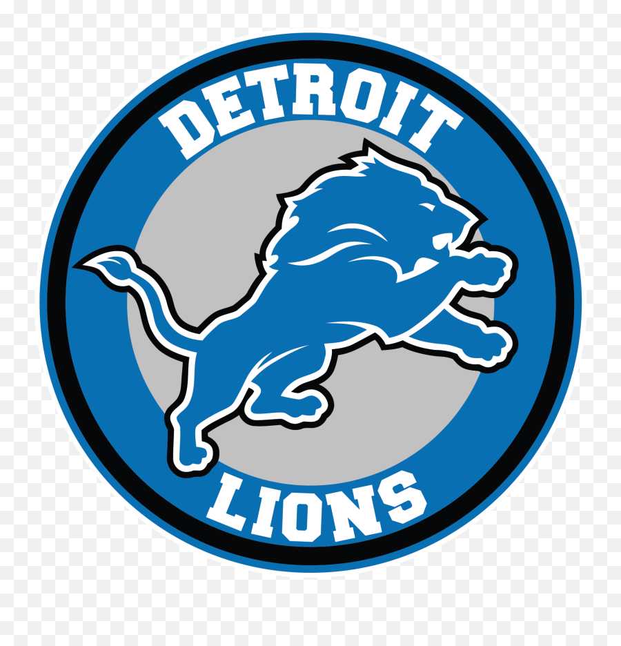 Detroit Lions Circle Logo Vinyl Decal - Transparent Detroit Lions Logo Emoji,Detroit Lions Logo